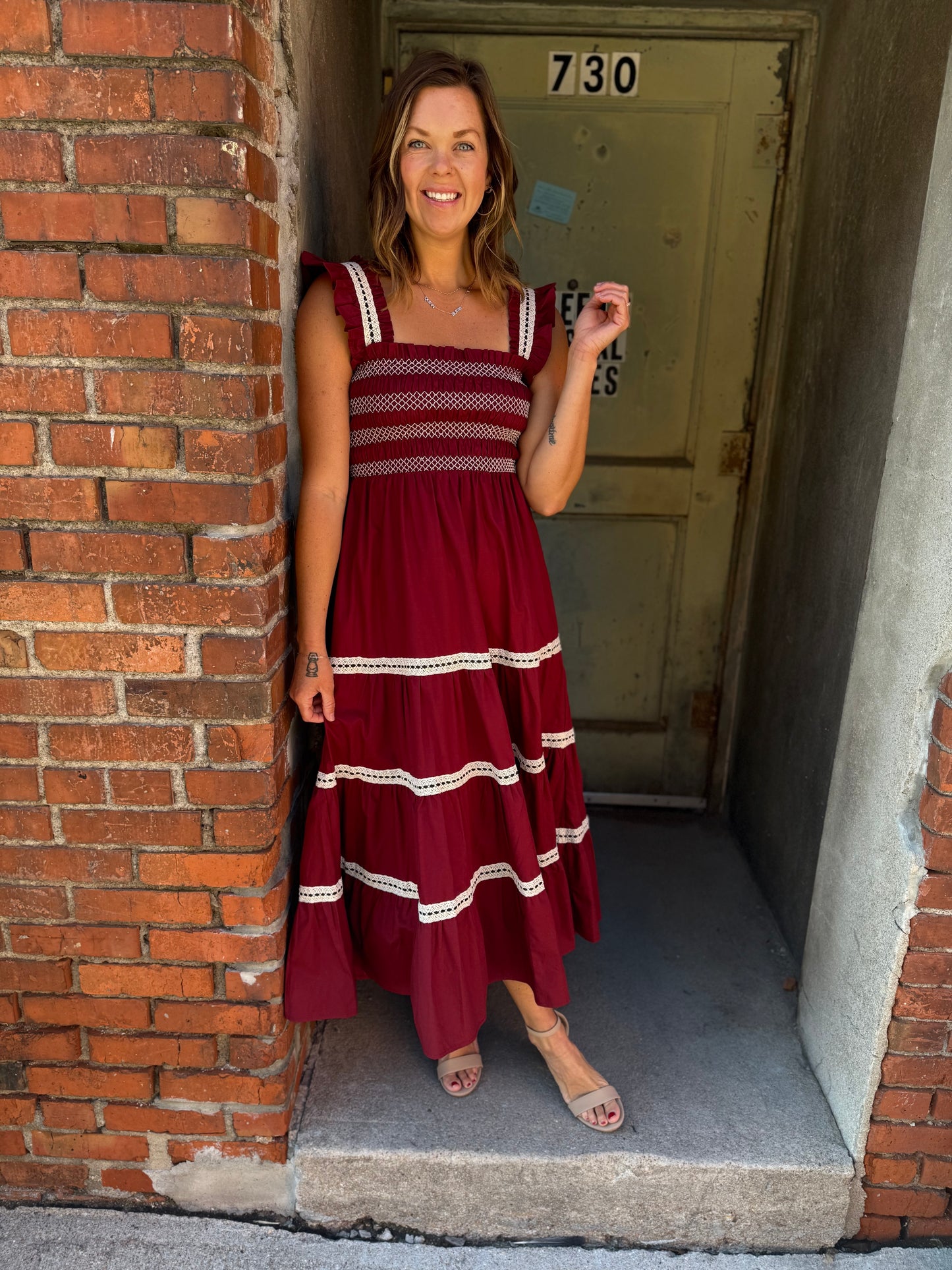 Whisper Cotton Smocked Maxi Dress
