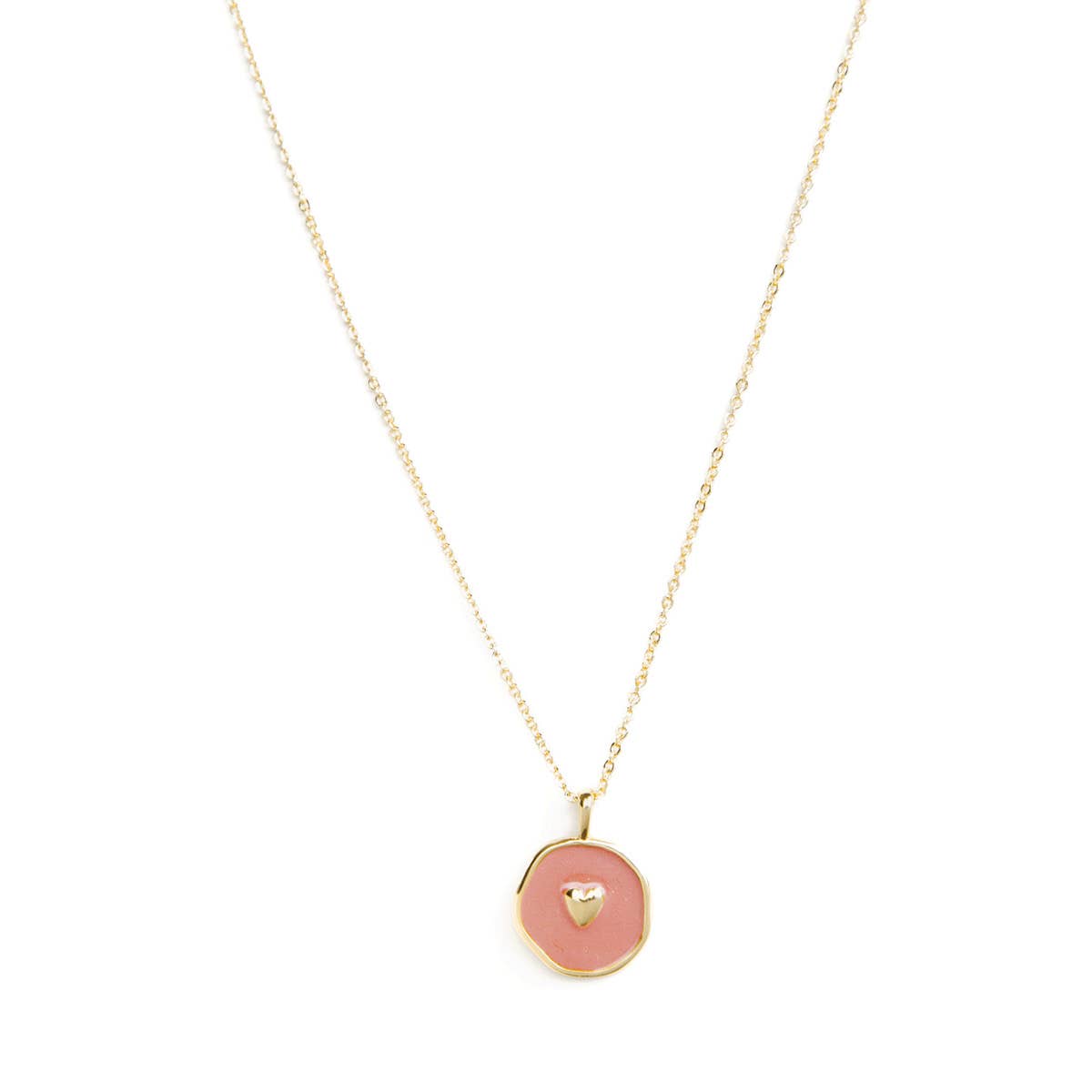 Tiny Heart Necklace: Black