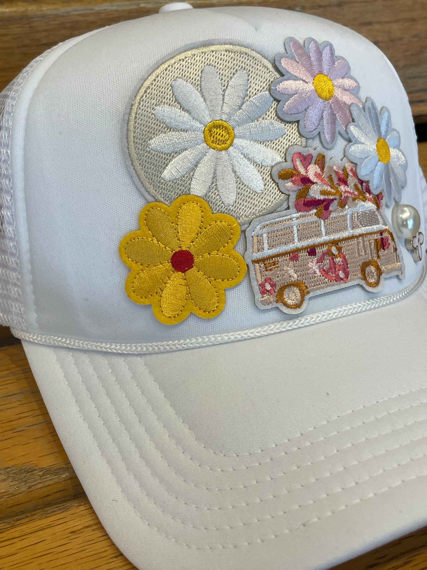 Ivory Bus Patch Trucker Hat