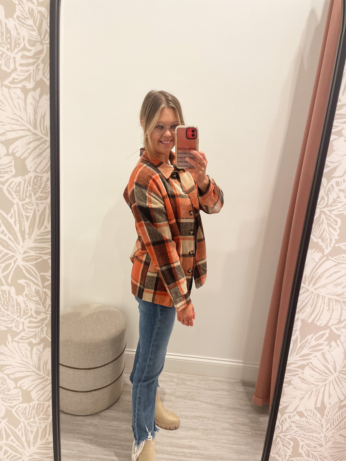 Staple Shacket - Orange