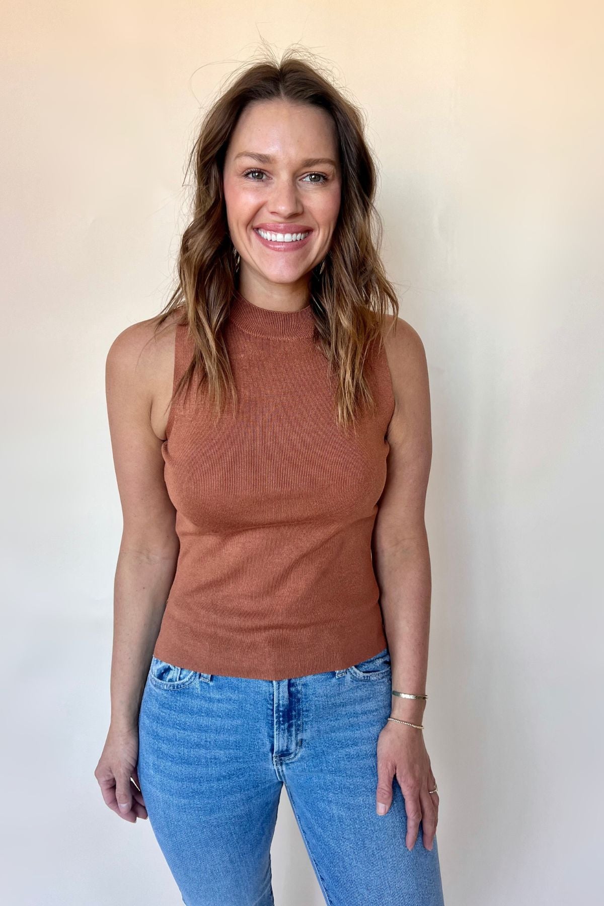 Classic Fitted Tank - Cinnamon