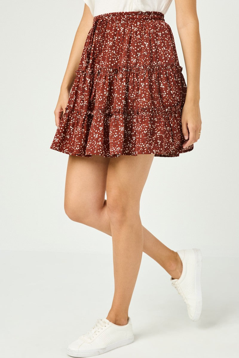 Burgundy Mini Skirt