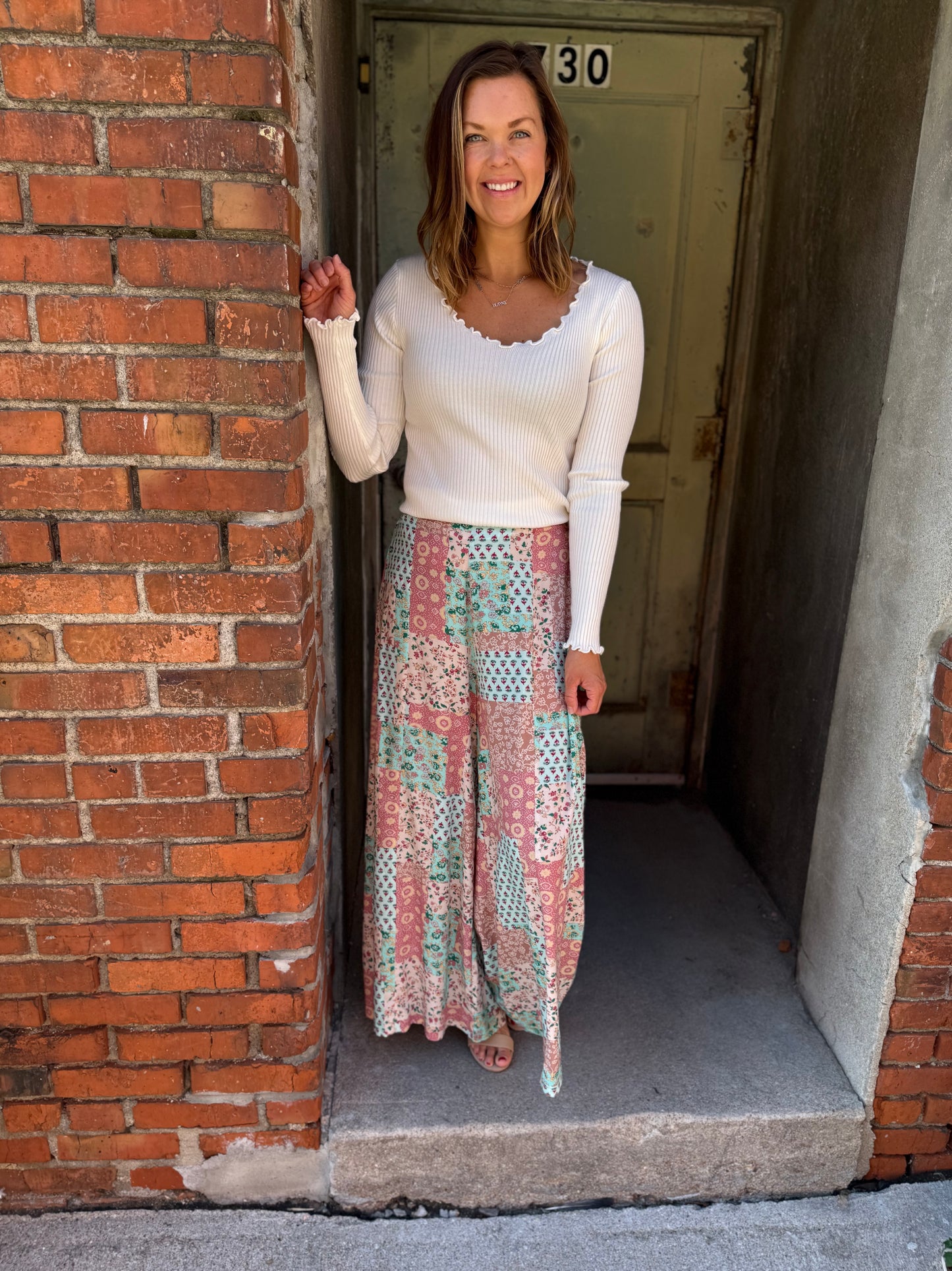 Coline Earthy Patchwork Pants