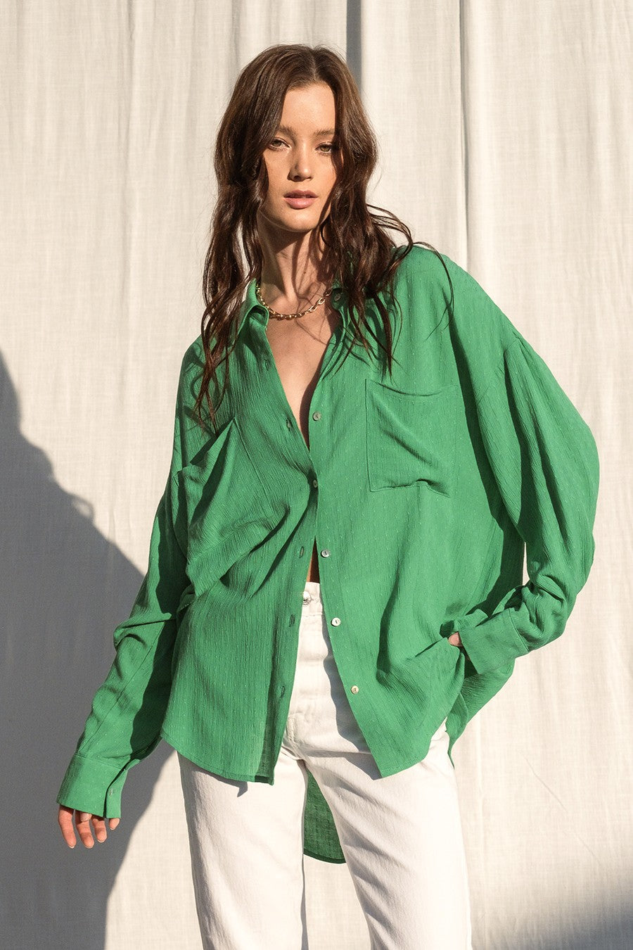 Jacquard Shirt Top