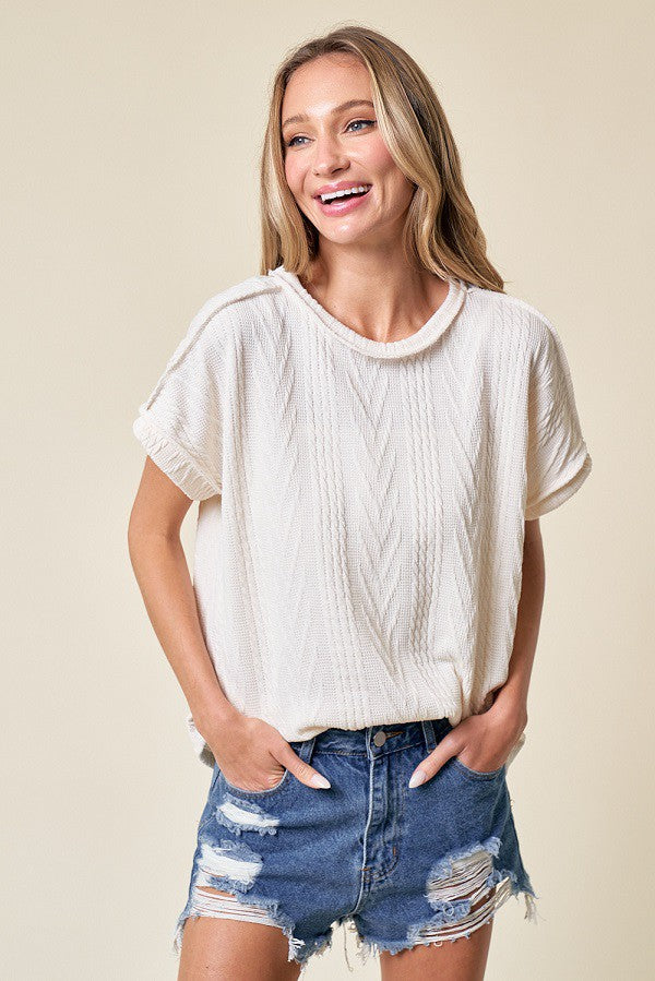 Venna Short Sleeve - Ivory