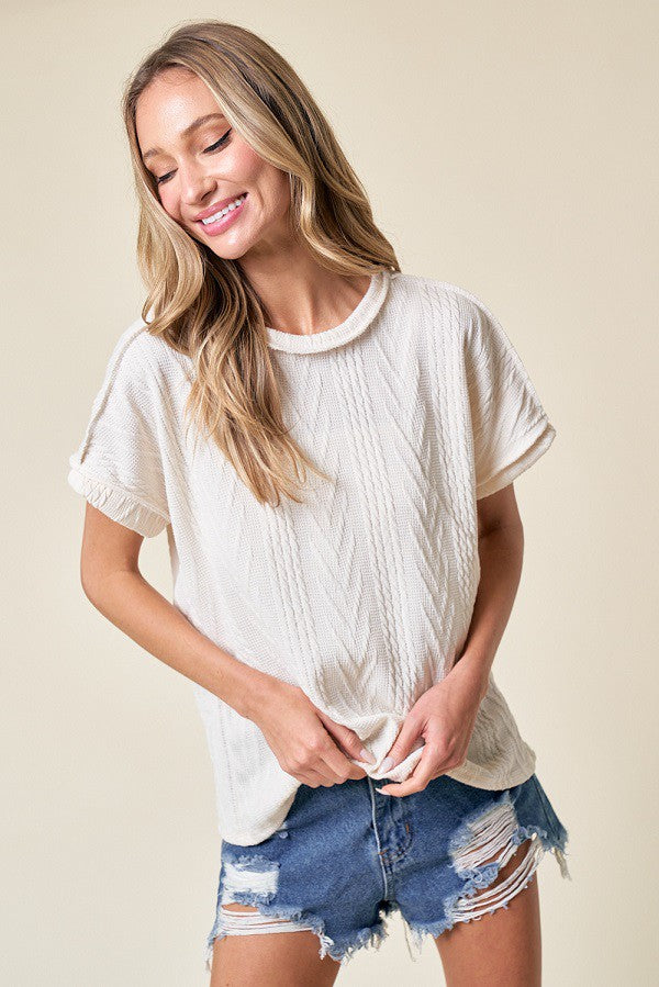 Venna Short Sleeve - Ivory