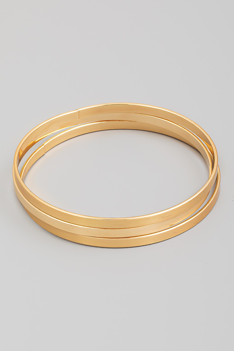 3 Piece Dainty Metallic Bracelet Set