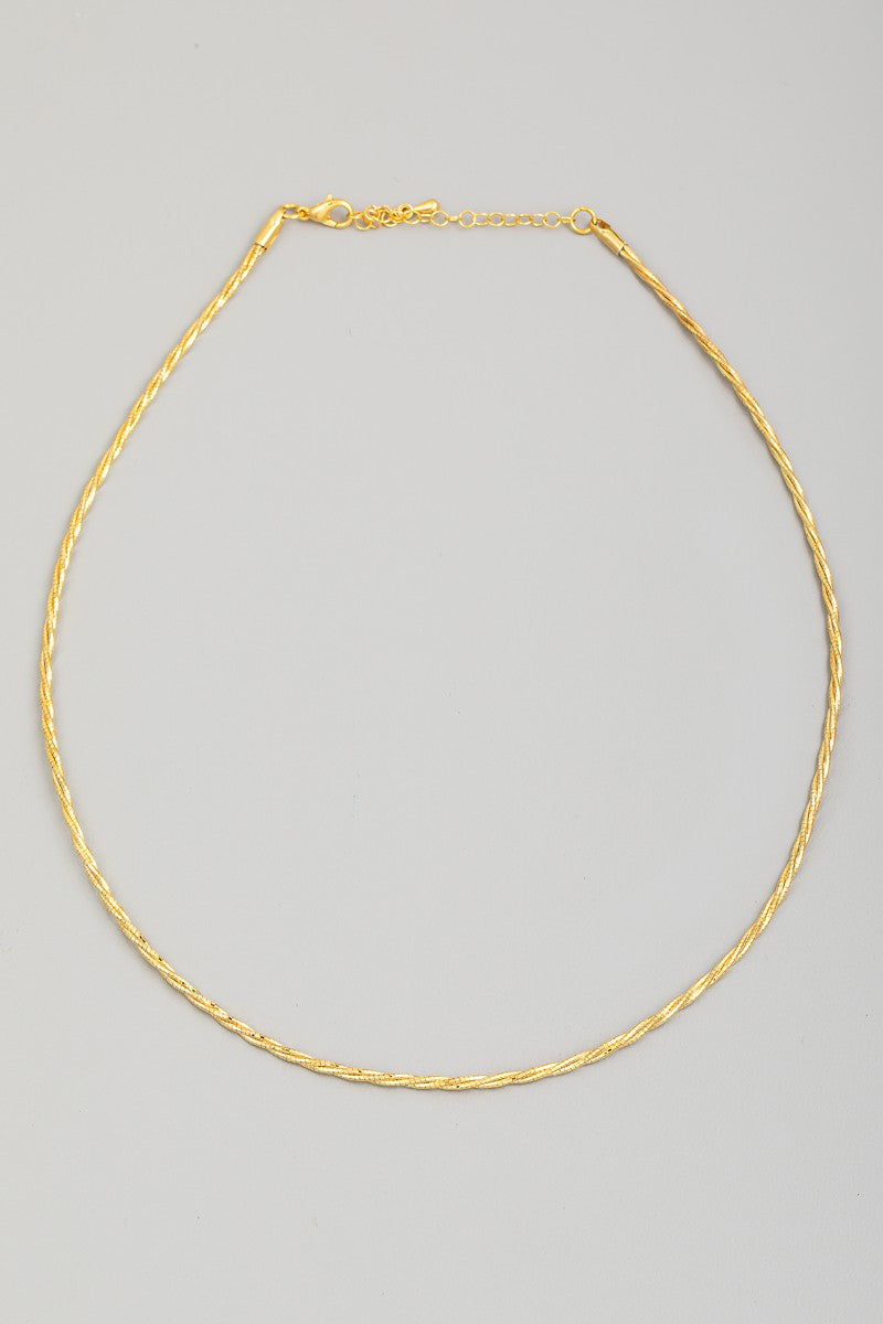 Gold Dipped Twisted Chain Necklace