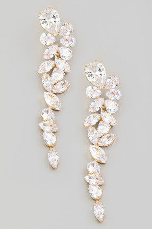 Rhinestone Teardrop Dangle Earrings