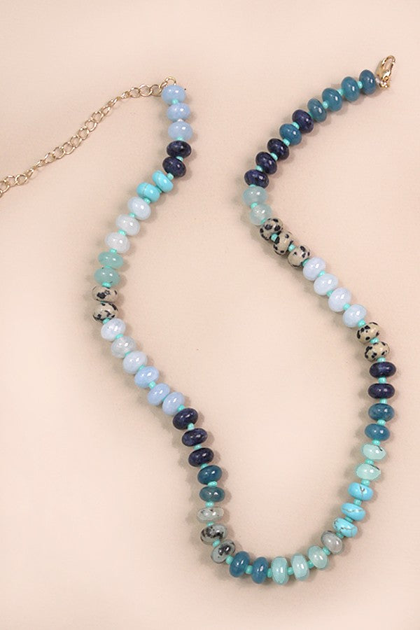 Trending Glass Bead Necklace - Blue