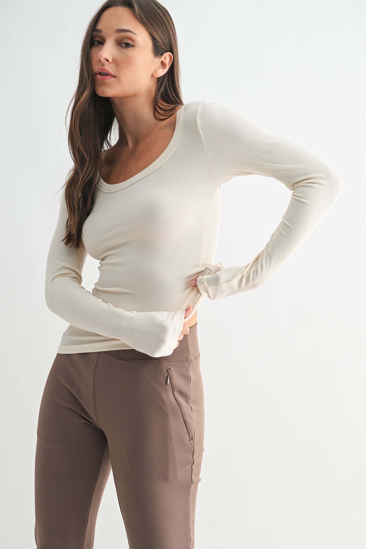 Micro Ribbed Long Sleeve
