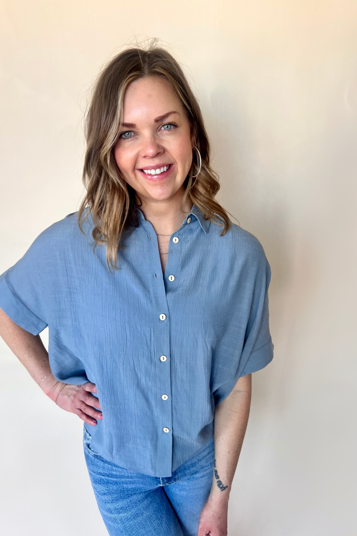 Soft Blue Button Down