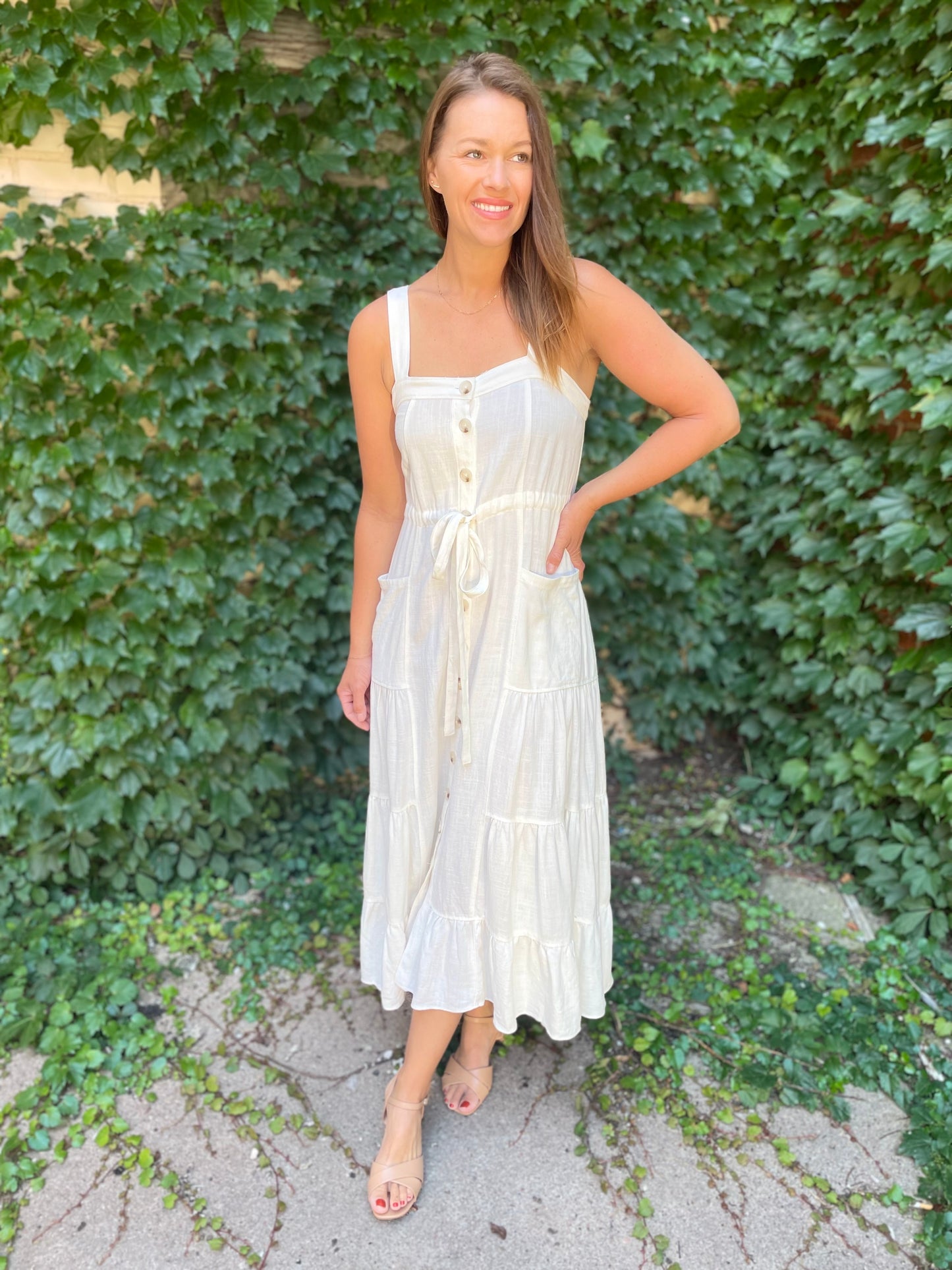 White Button Dress MB
