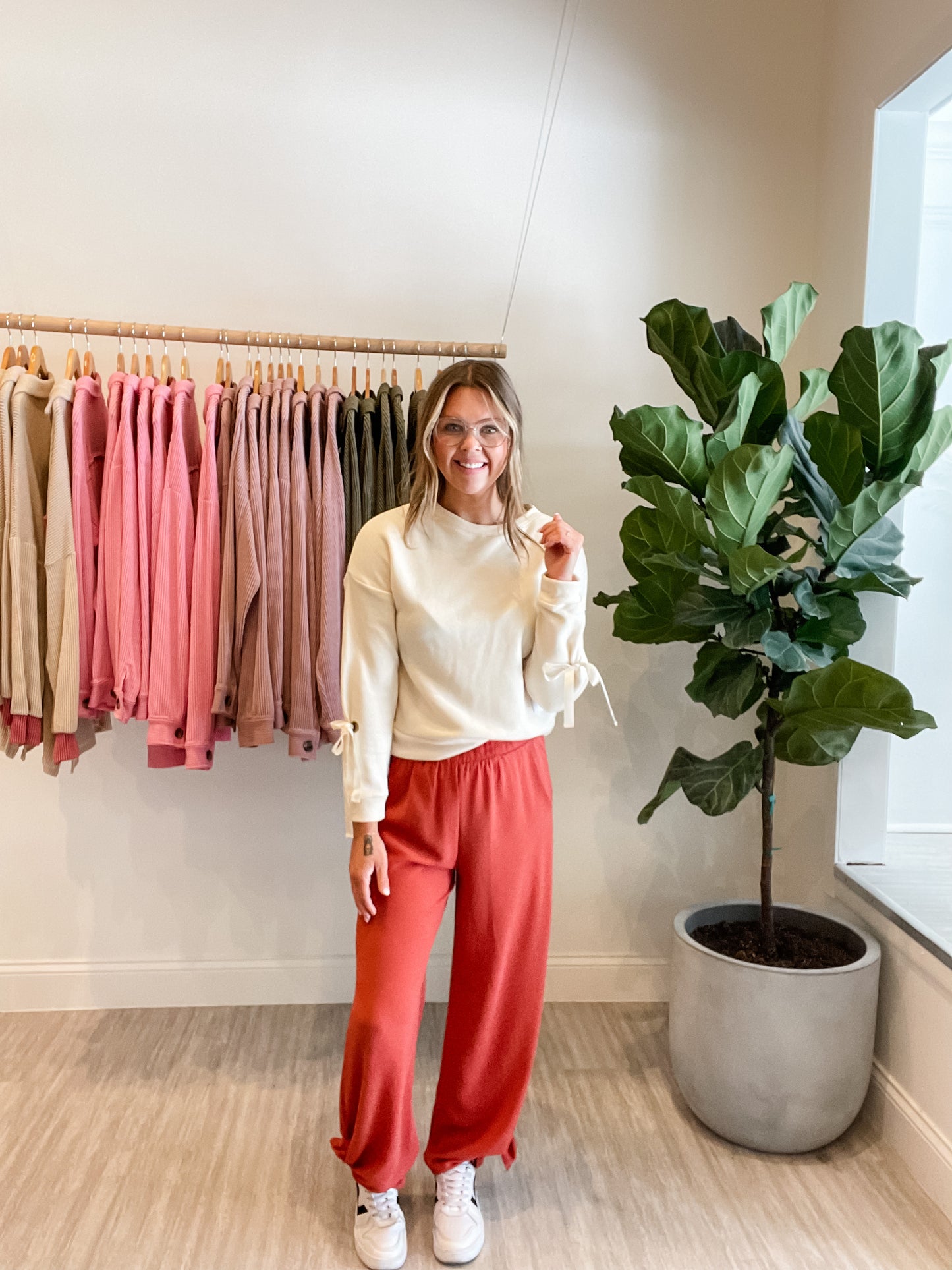 Side Slit Pant - Rust