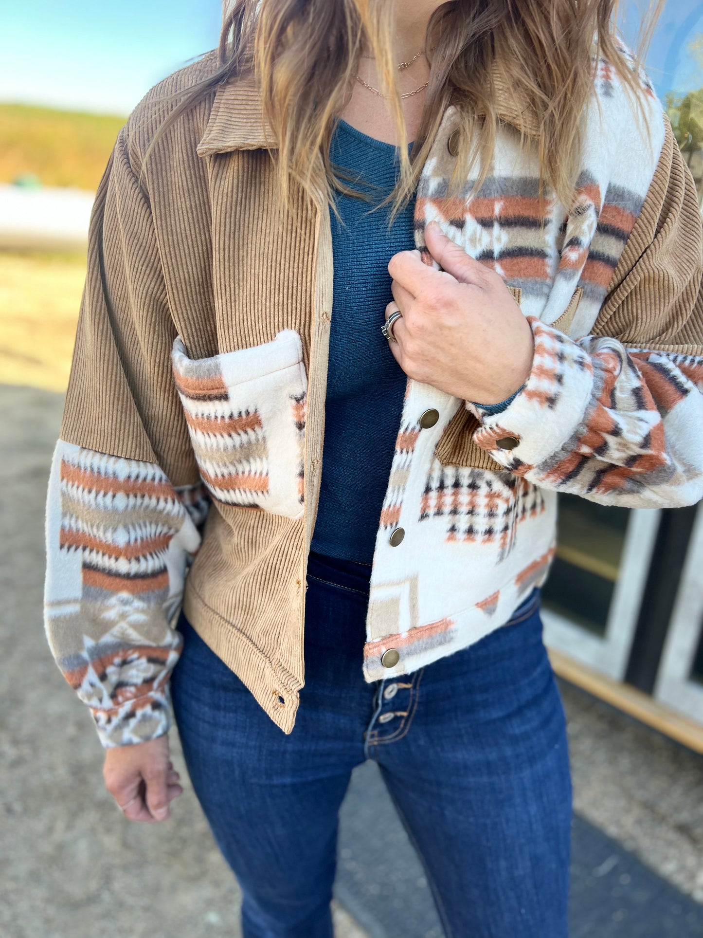 Aztec Taupe Jacket