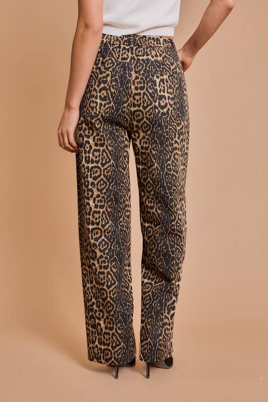 Animal Print Wide Leg