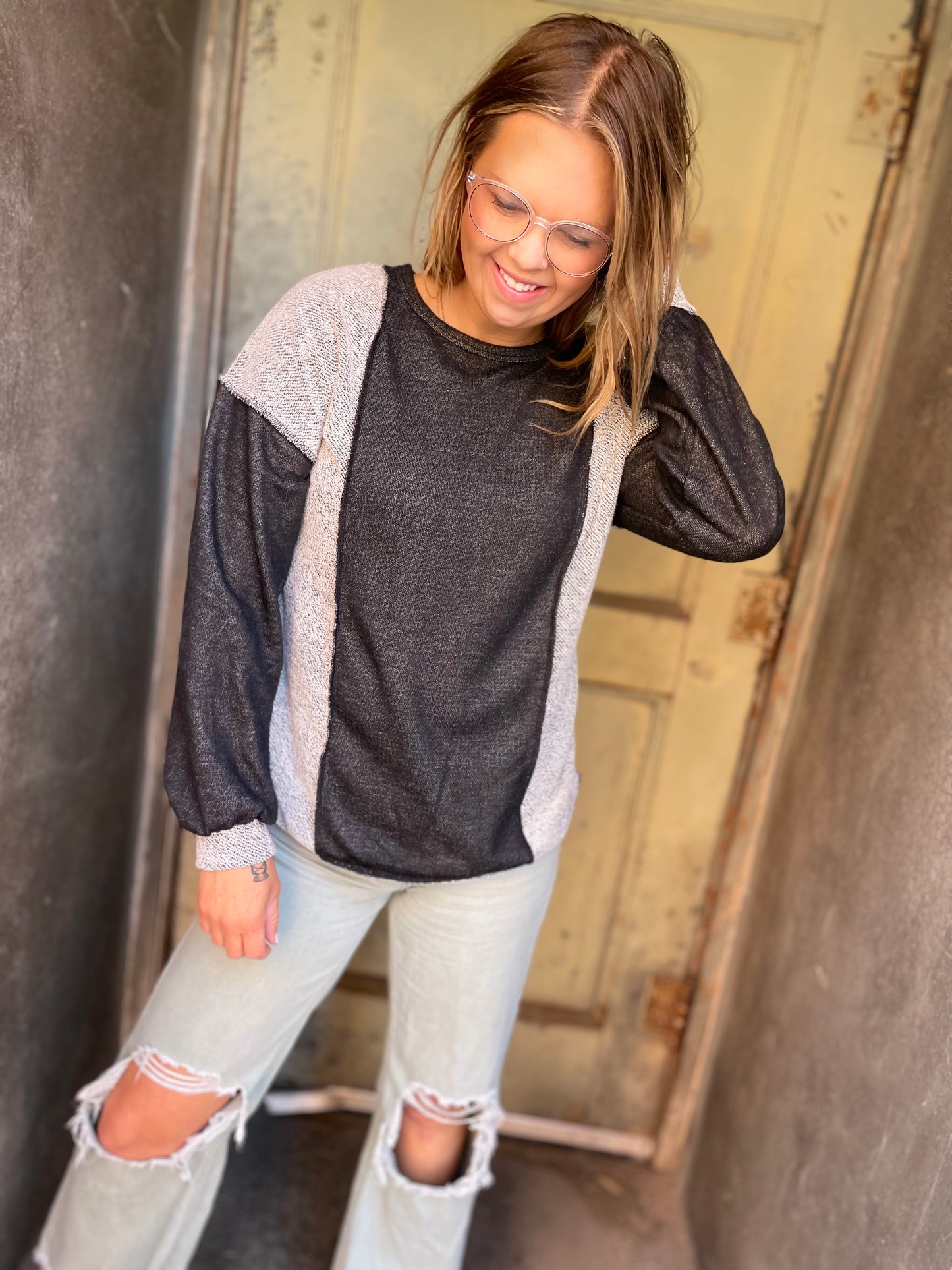 Reverse Stitch Grey