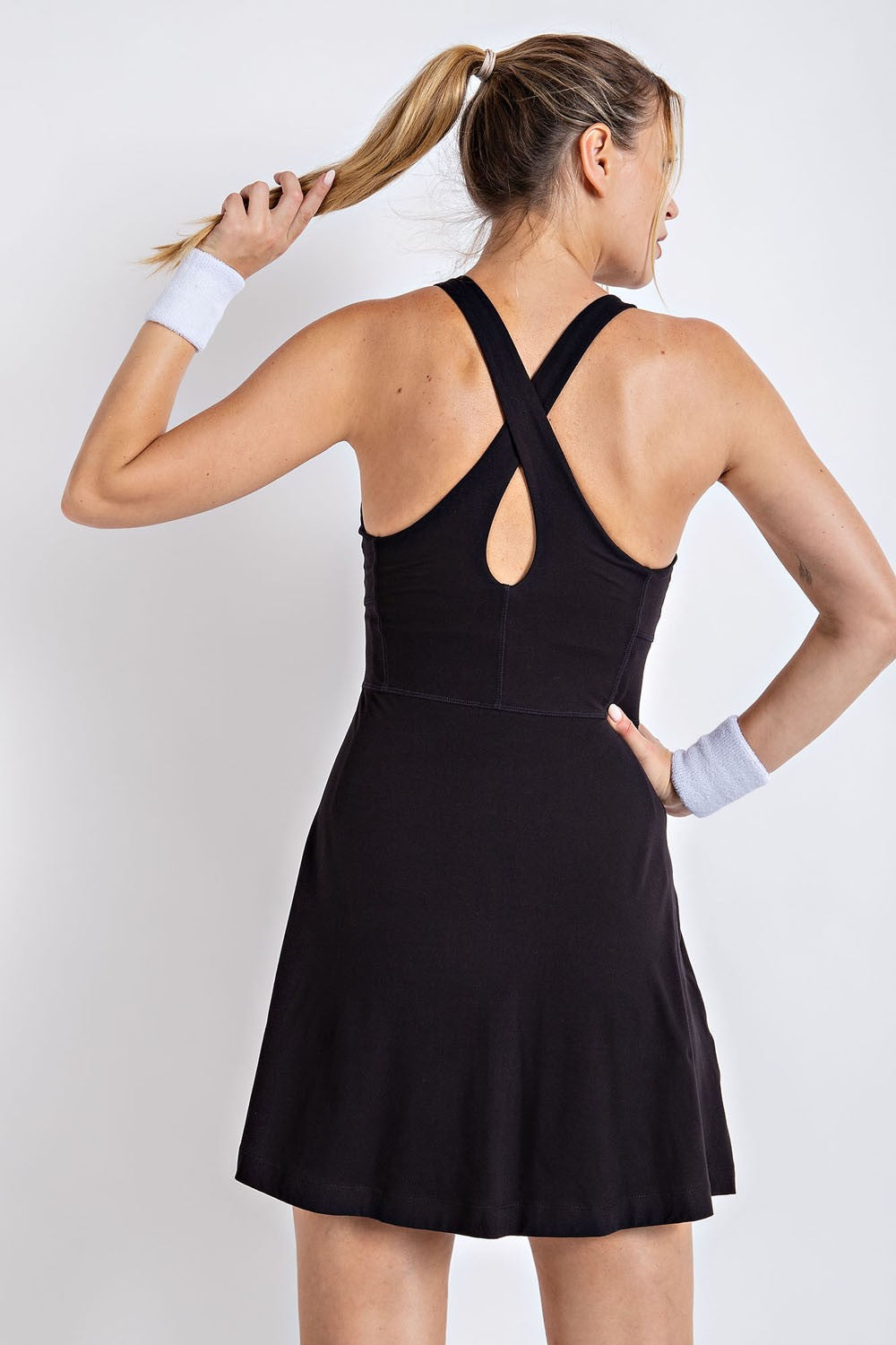 BUTTER ROMPER DRESS WITH KEYHOLE