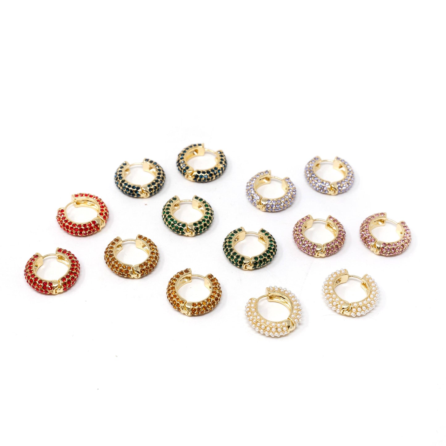 Darling Diva Huggies in Pearl: Gold/Pearl