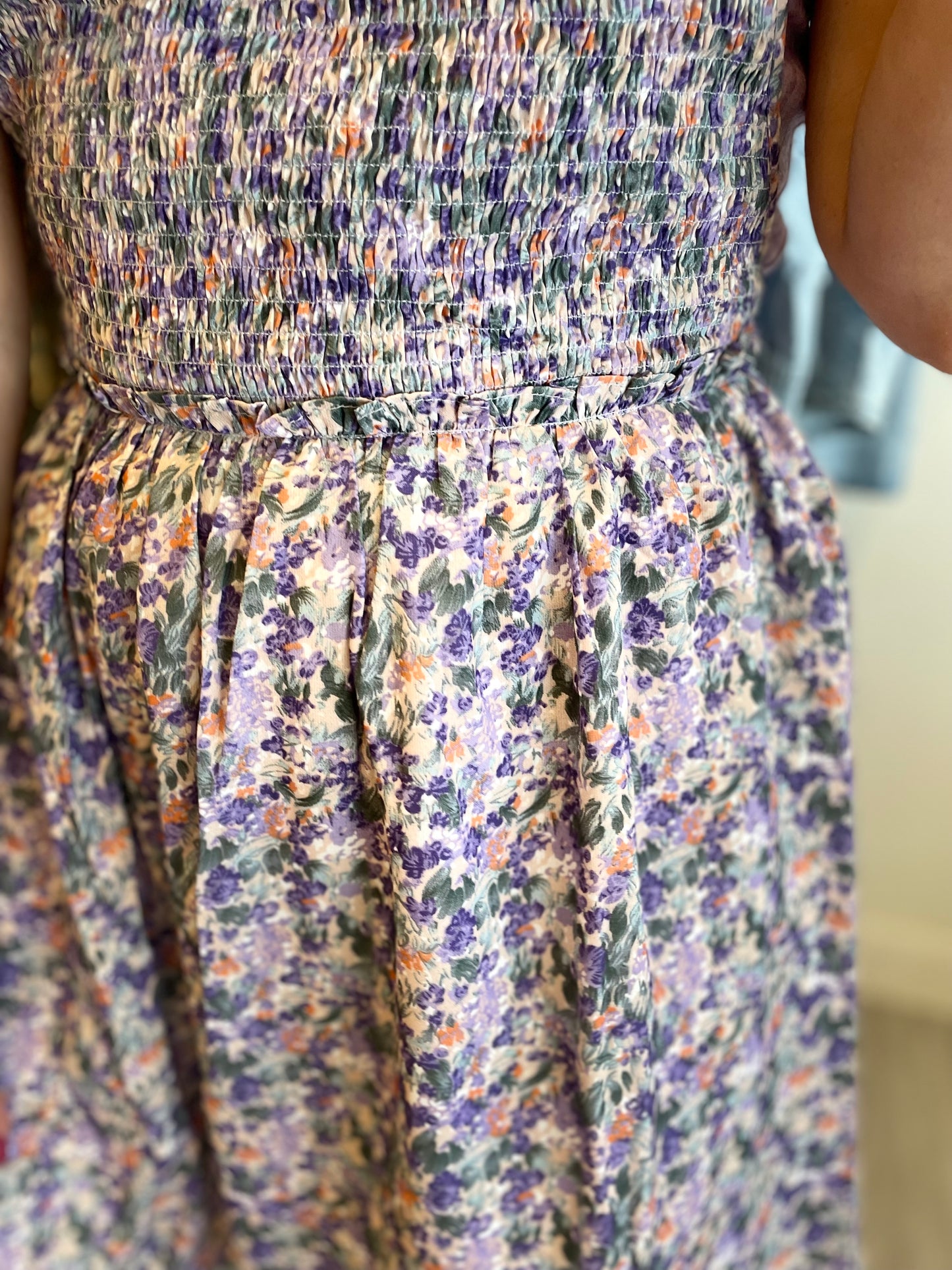 Tiny Floral Fave Dress - Lavender/Green