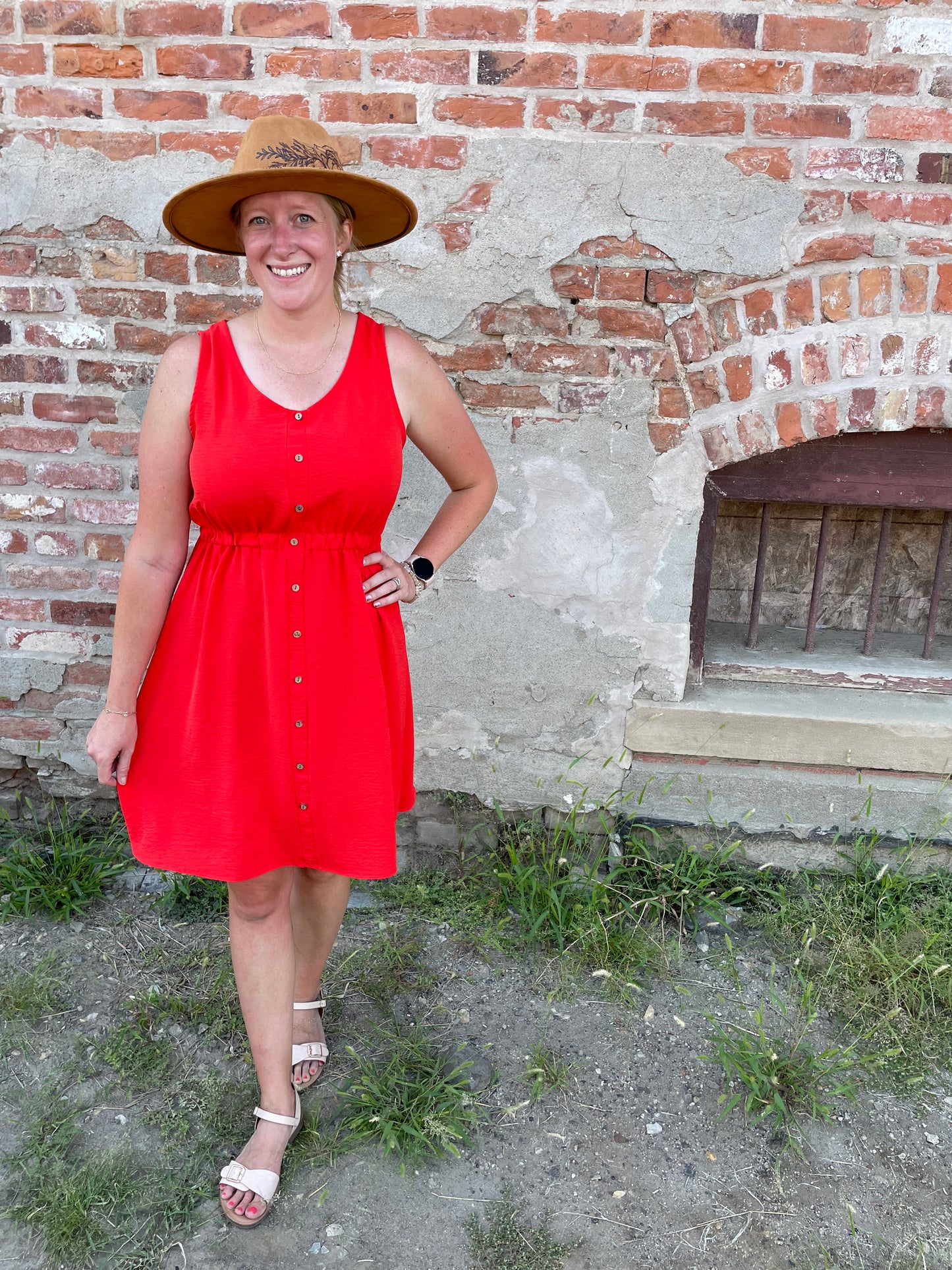 Flow Dress - Coral