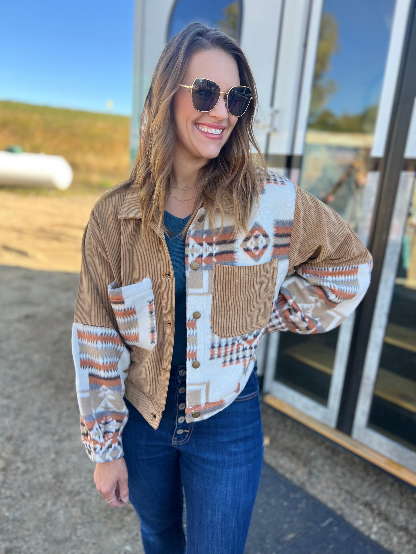 Aztec Taupe Jacket