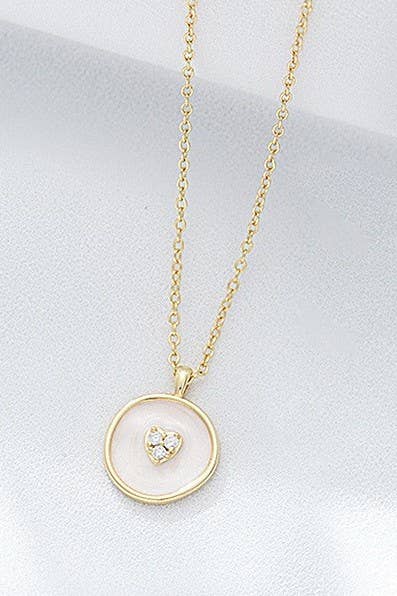 WHITE HEART NECKLACE