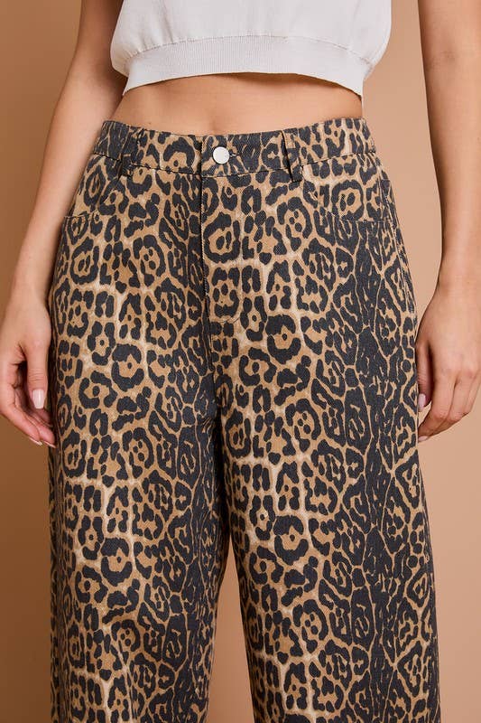 Animal Print Wide Leg