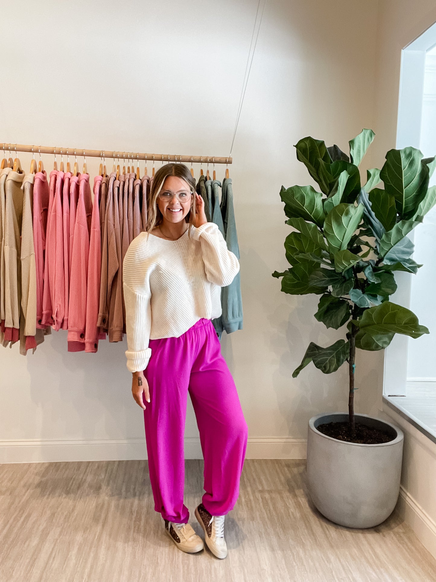 Side Slit Pant - Orchid