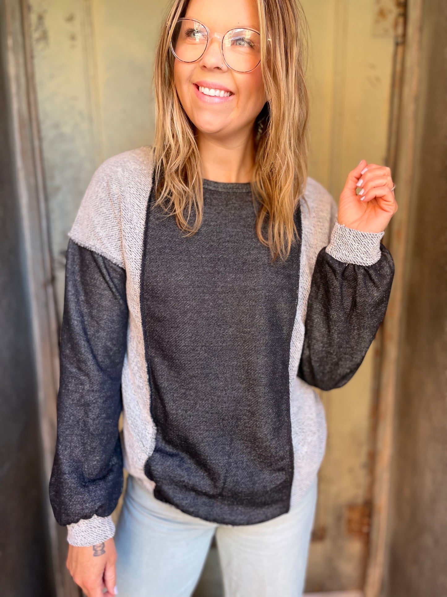 Reverse Stitch Grey