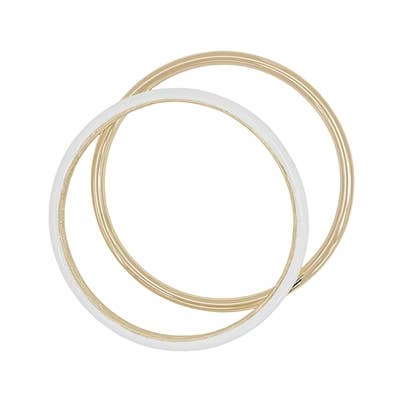 2 Bangles White & Gold