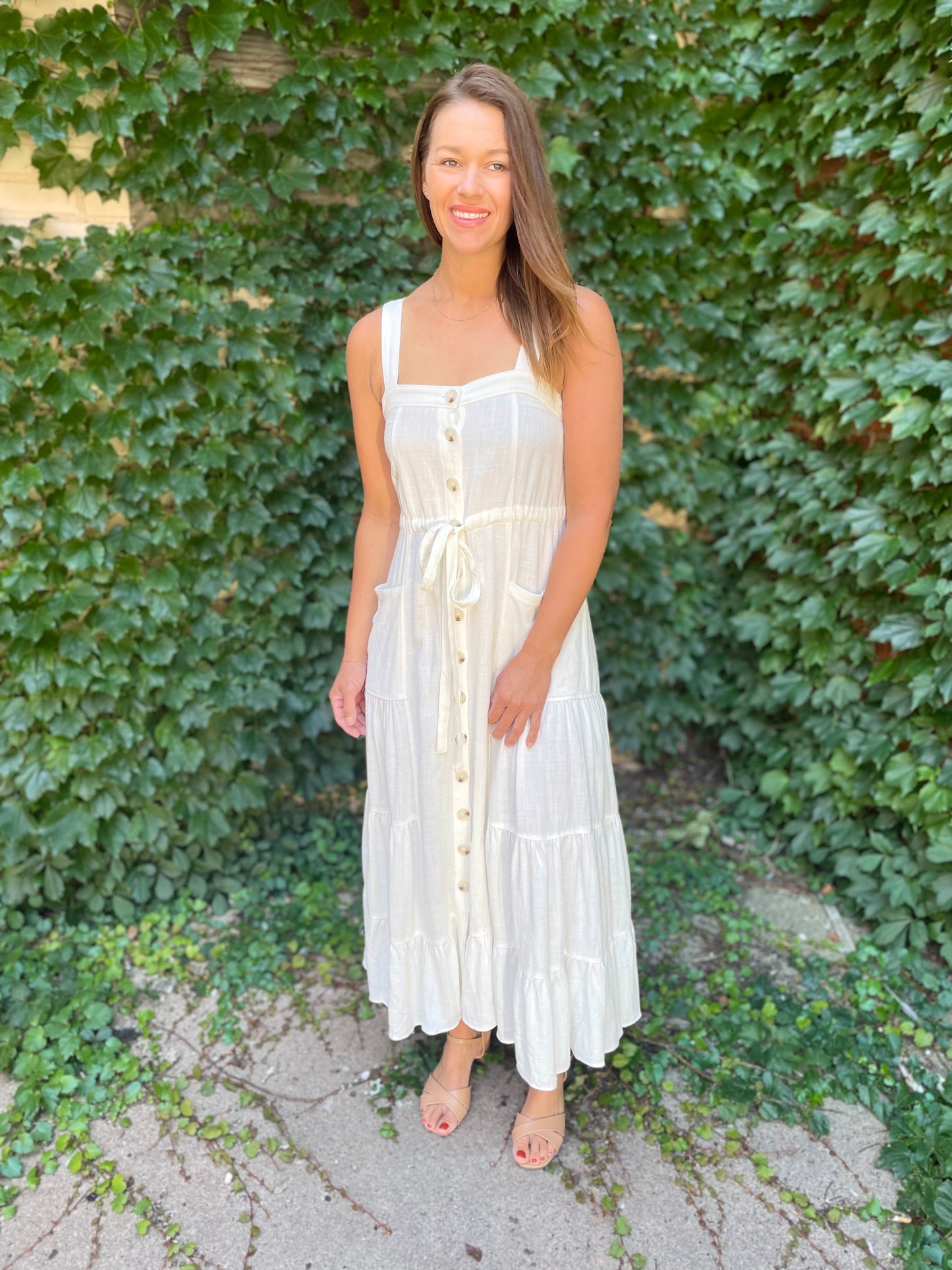 White Button Dress MB