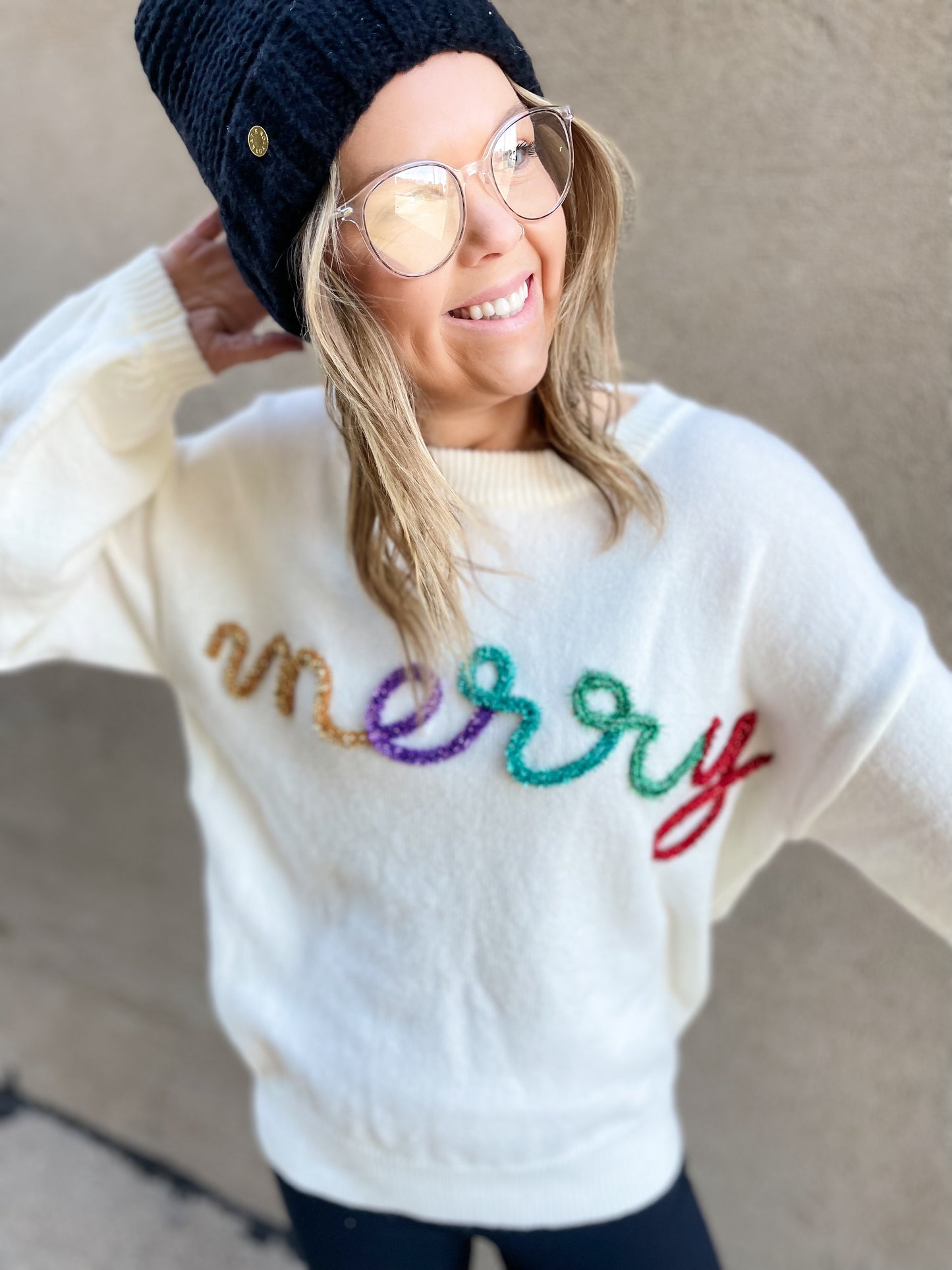 Merry Cream Tinsel