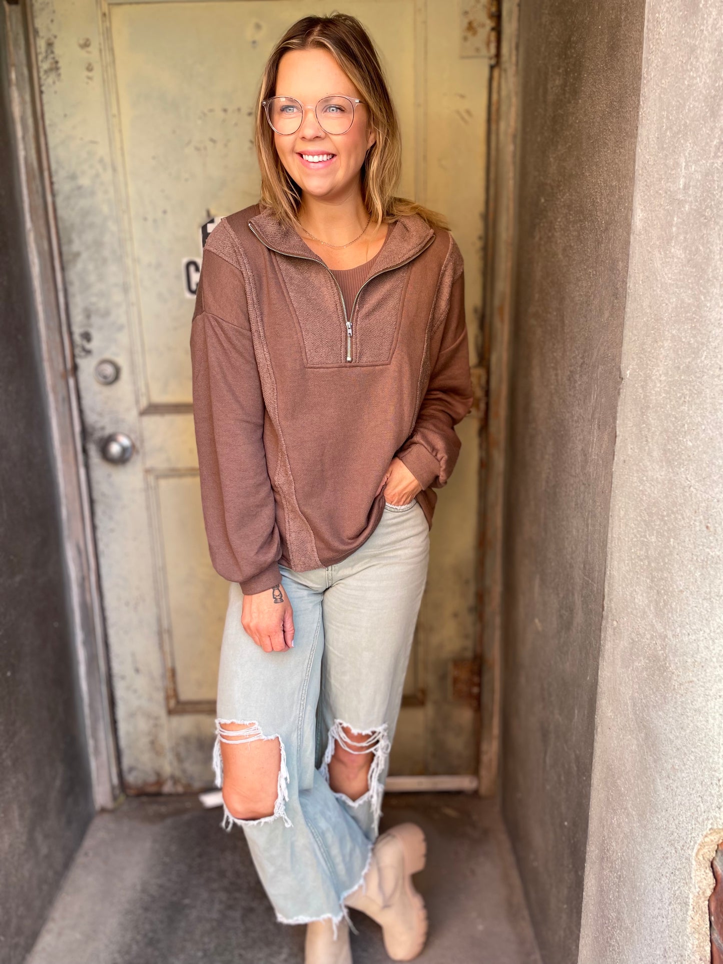 Reverse Fabric Sweater