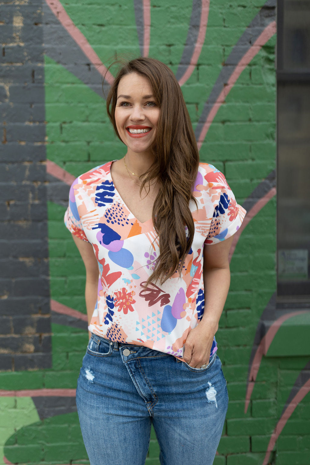 Blush Print Blouse