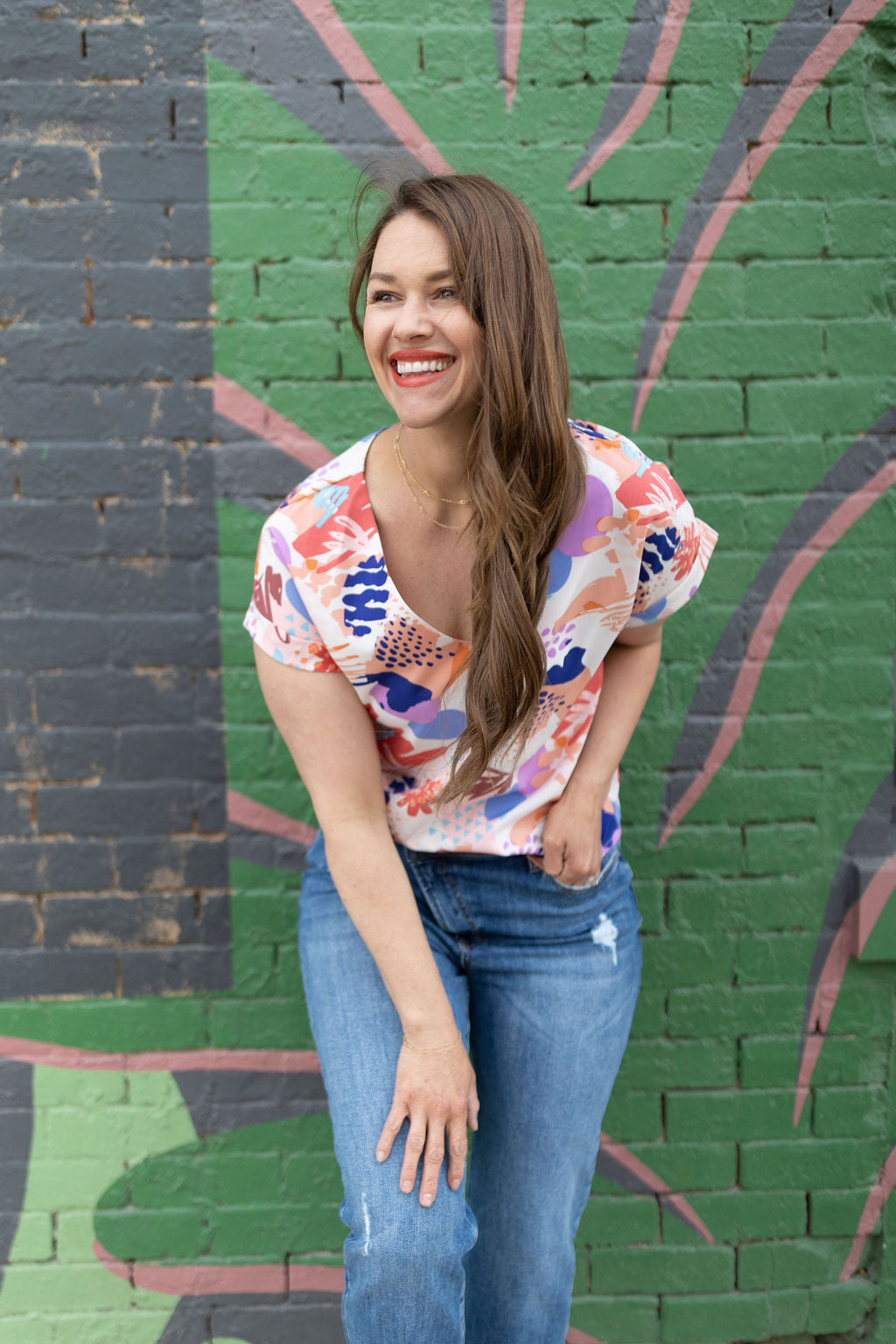 Blush Print Blouse