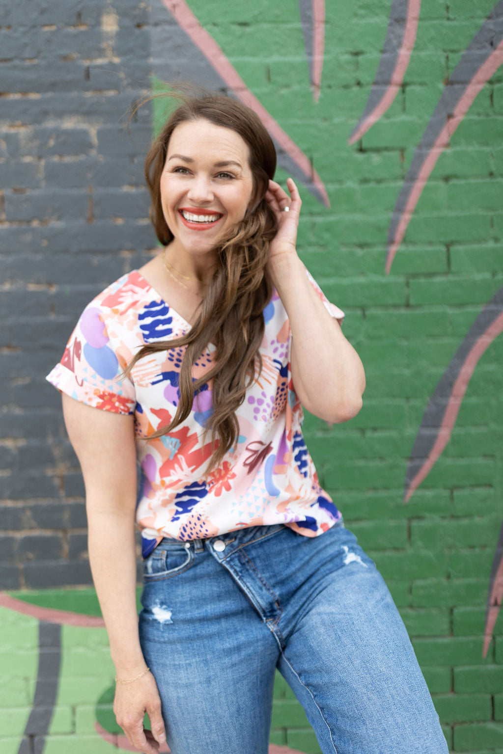 Blush Print Blouse