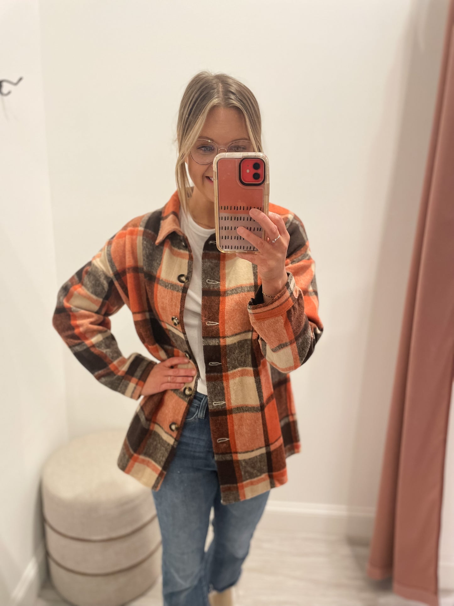 Staple Shacket - Orange