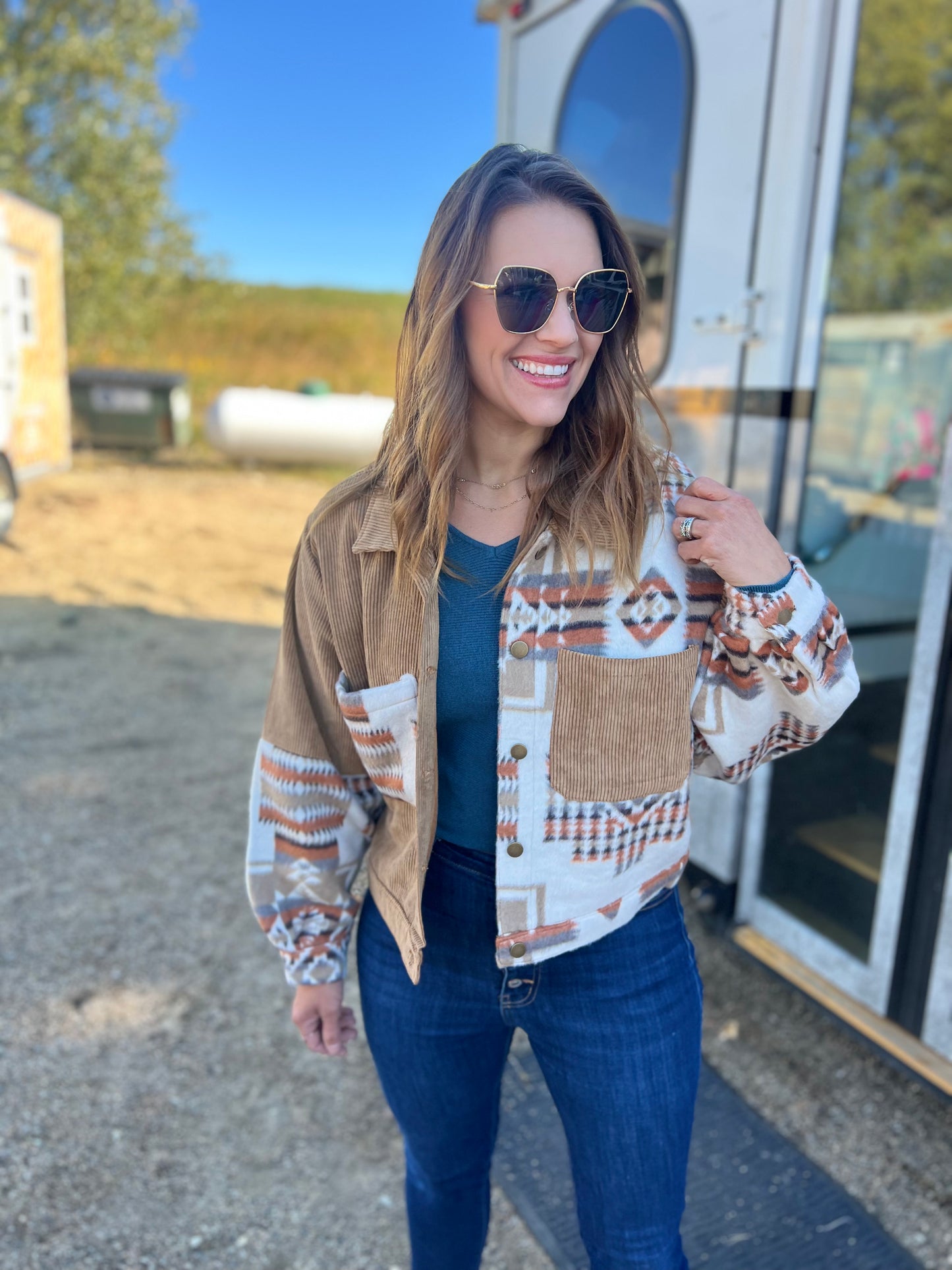 Aztec Taupe Jacket