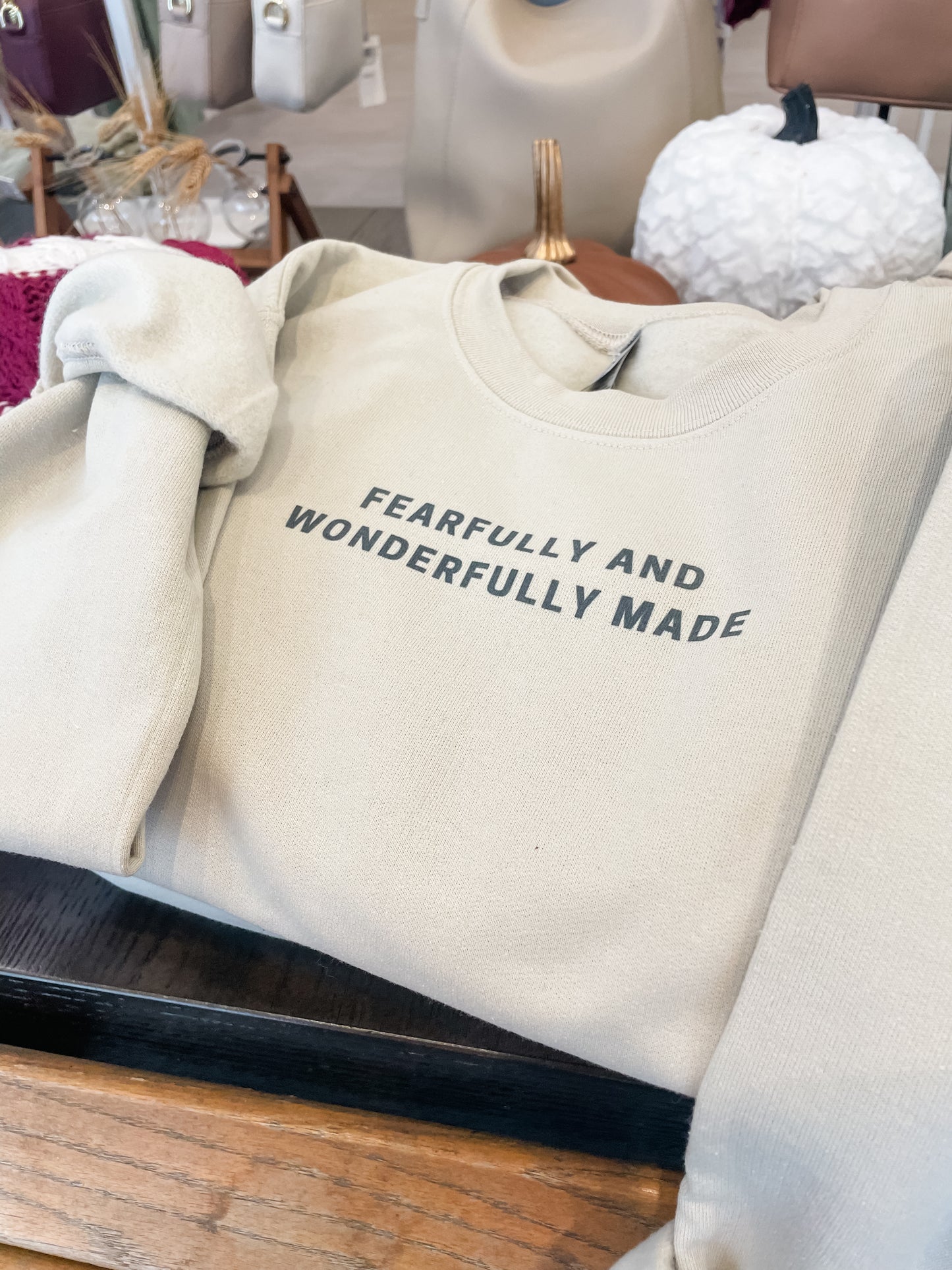 Fearfully & Wonderfully Made Sand Crewneck