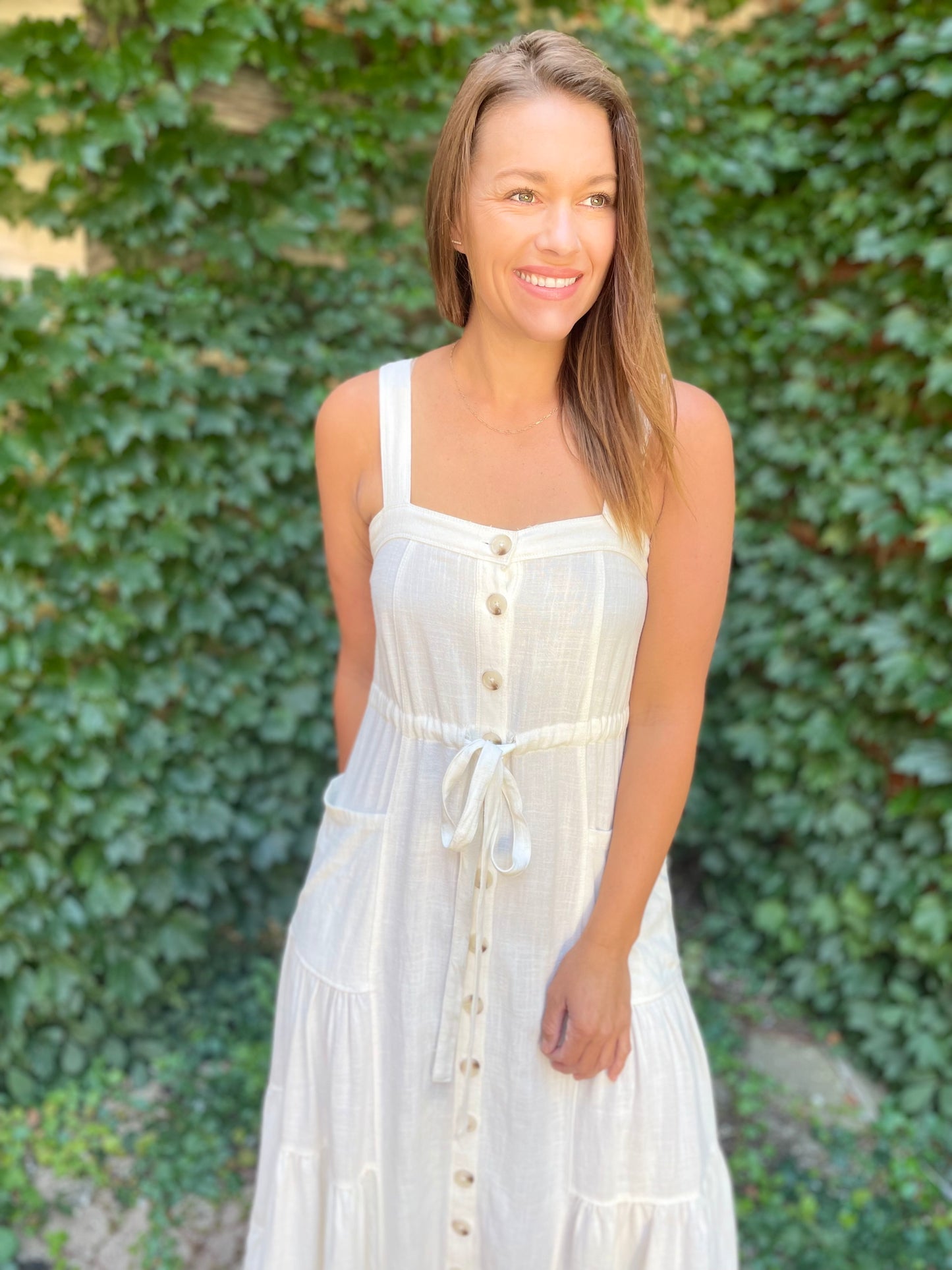 White Button Dress MB