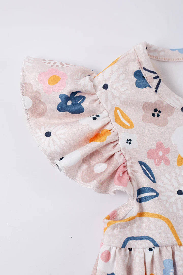 Rianbow Floral Kids Dress