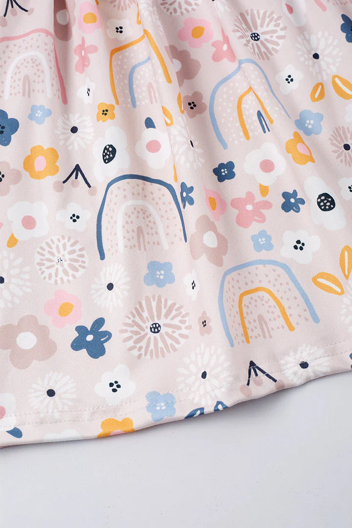 Rianbow Floral Kids Dress