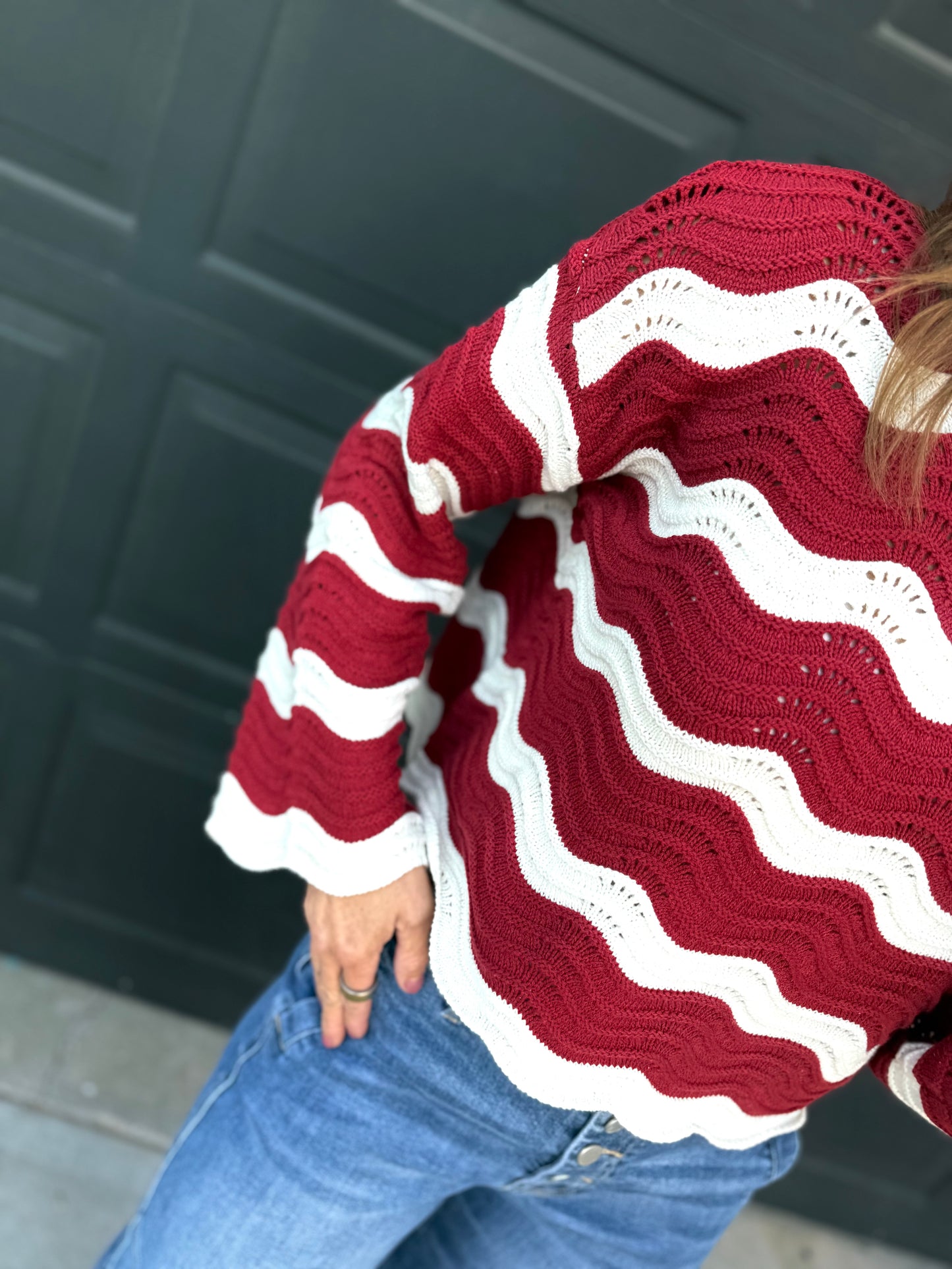 Wavy Textured Sweater