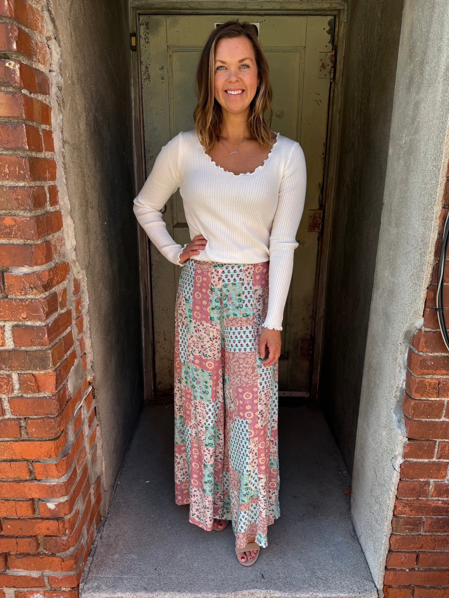 Coline Earthy Patchwork Pants