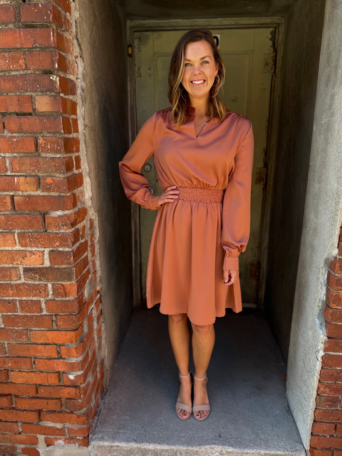 Dusty Rose Daydream Smocked Dress