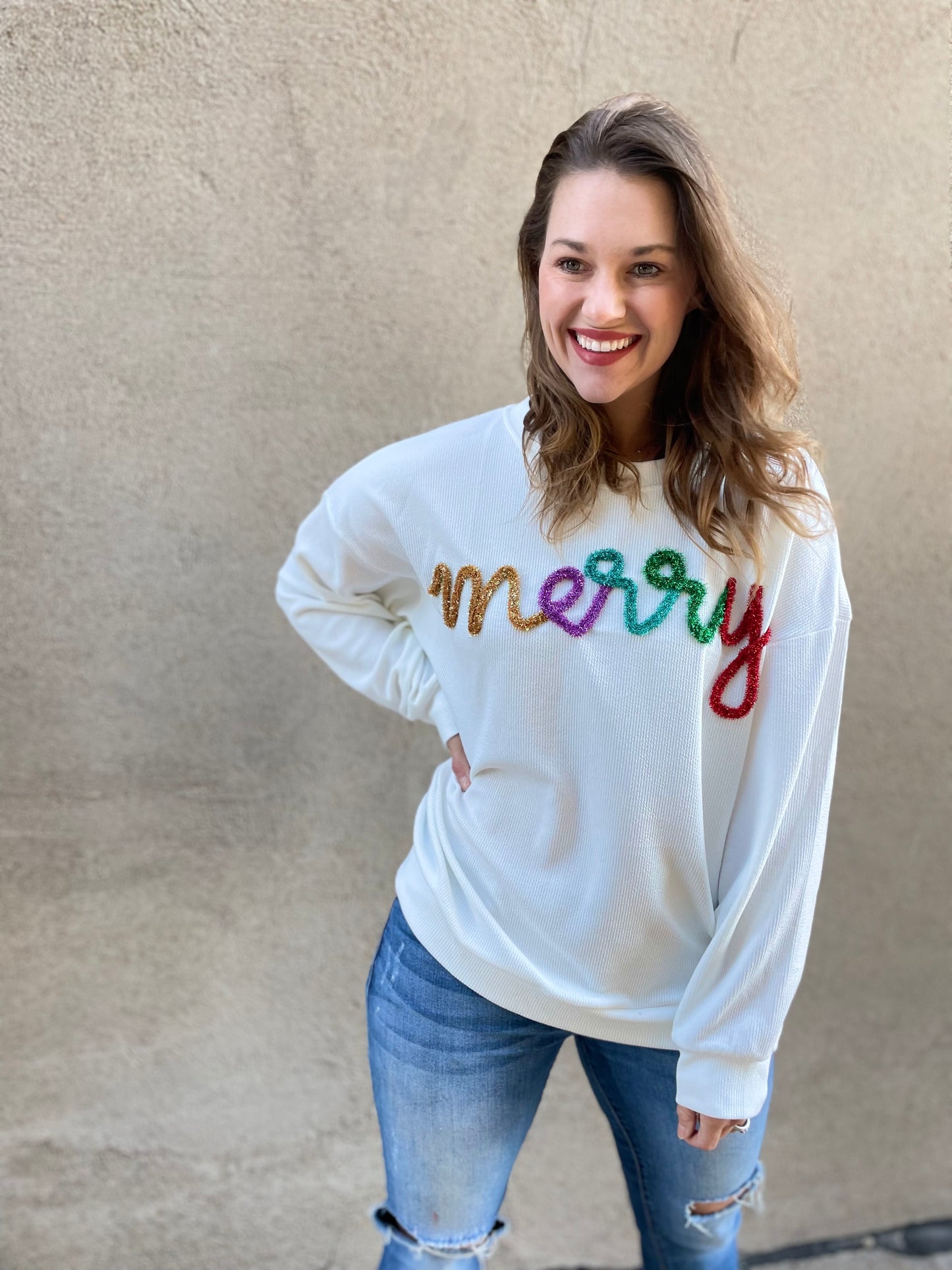 Merry Tinsel Ribbed