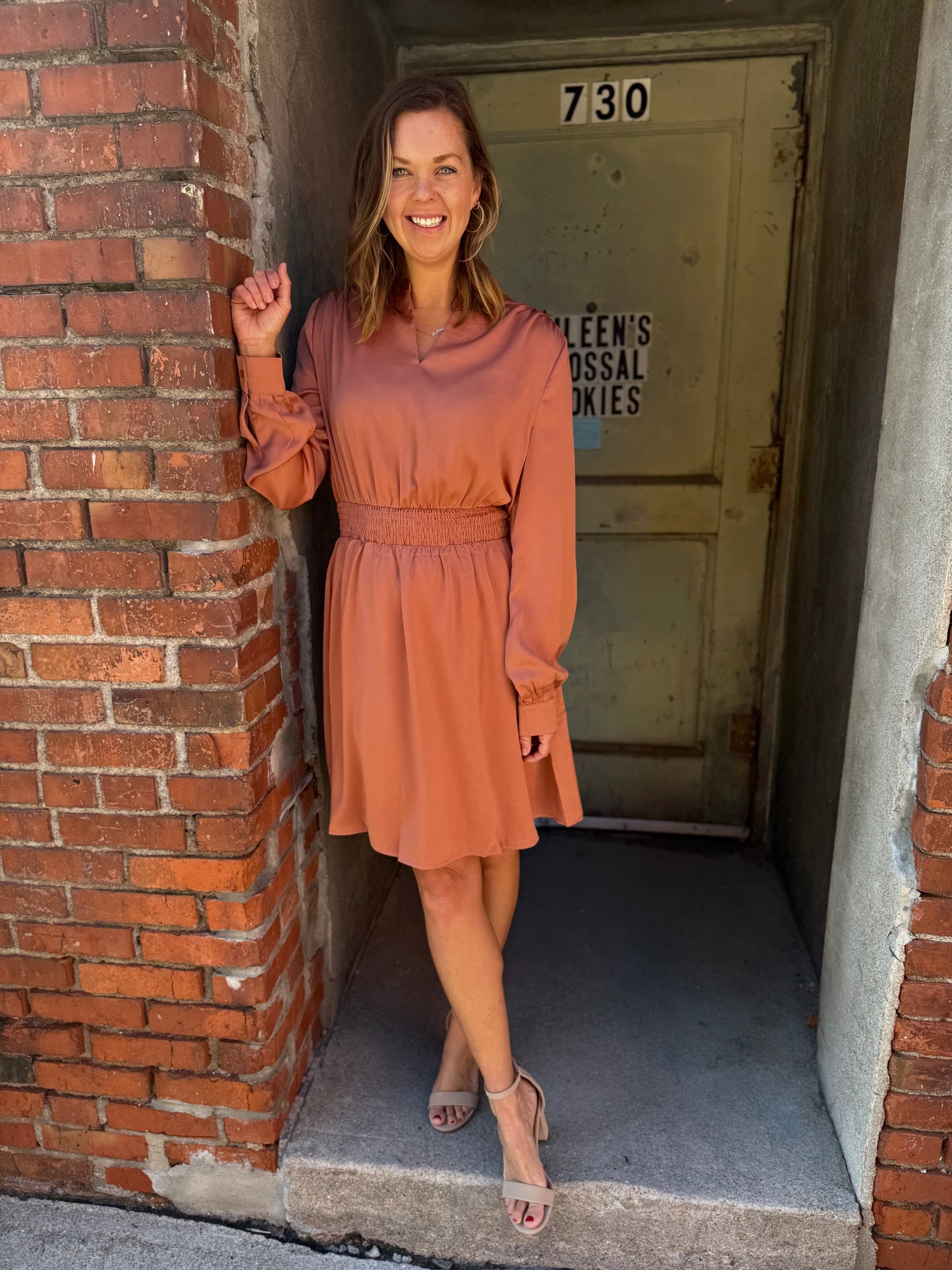 Dusty Rose Daydream Smocked Dress