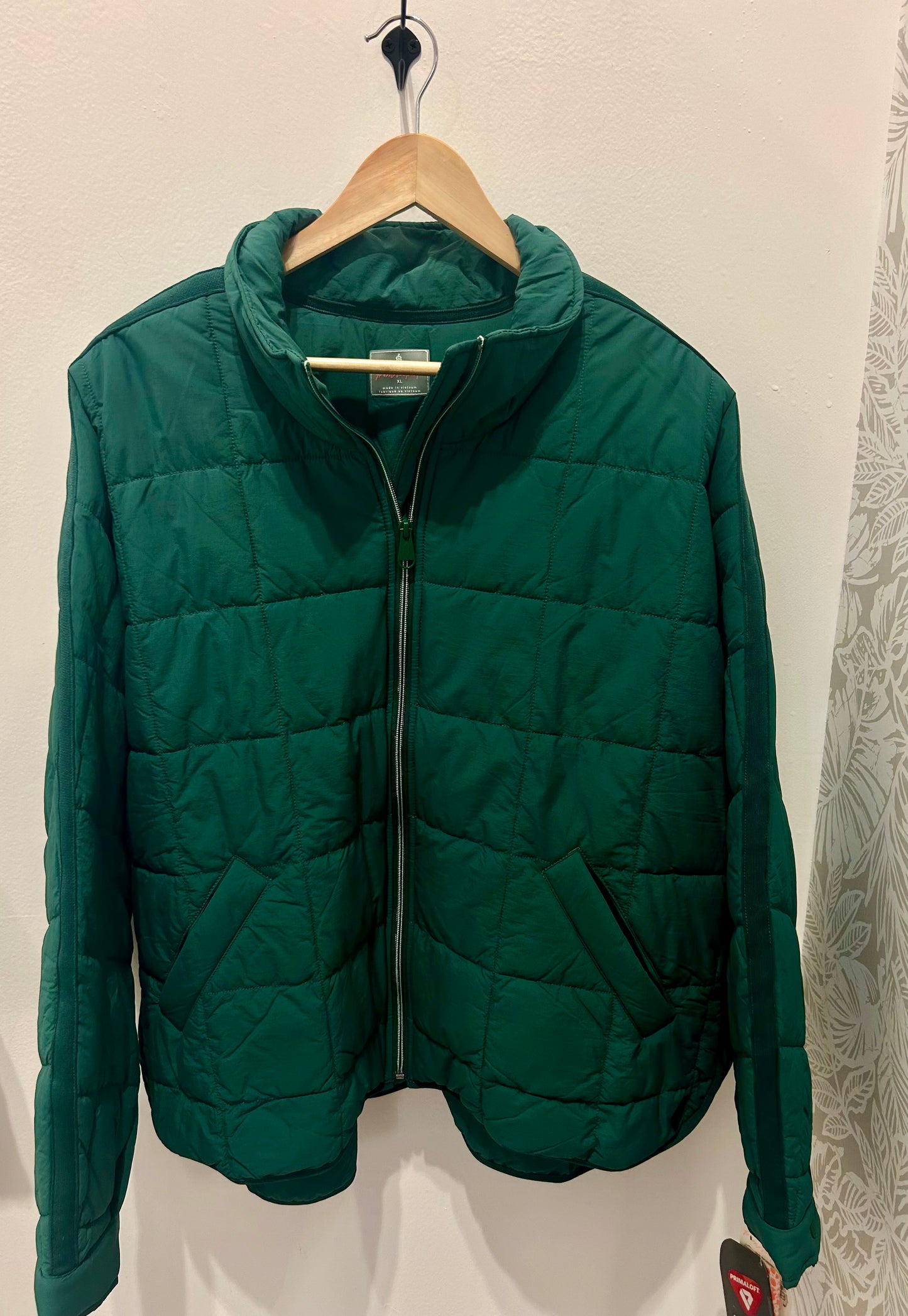 Free People Green Puffer Jacket