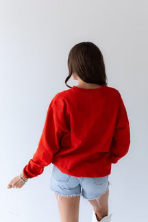 Nebraska Repeat Embroidered Sleeve Crew